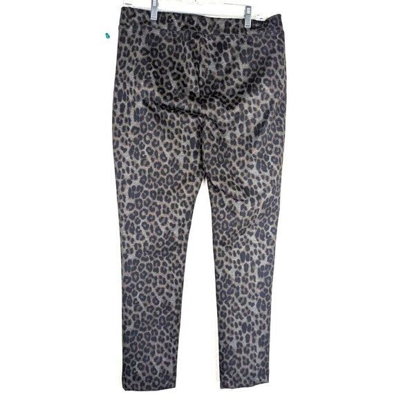 Calvin Klein Ponte Knit Pull On Pant Leopard Ankle Stretch Size M - Picture 5 of 9